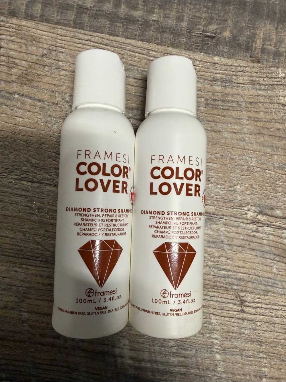 Framesi Color Lover Diamond Strong Shampoo - 3.4oz travel size Bottles (2)